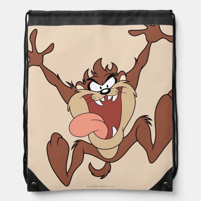 TAZ™ Leaping Drawstring Bag (Front)