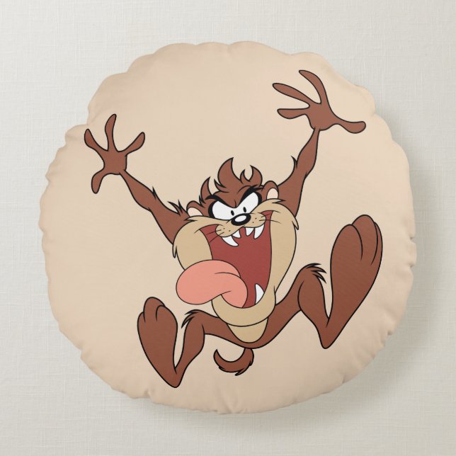TAZ™ Leaping Round Pillow (Front)