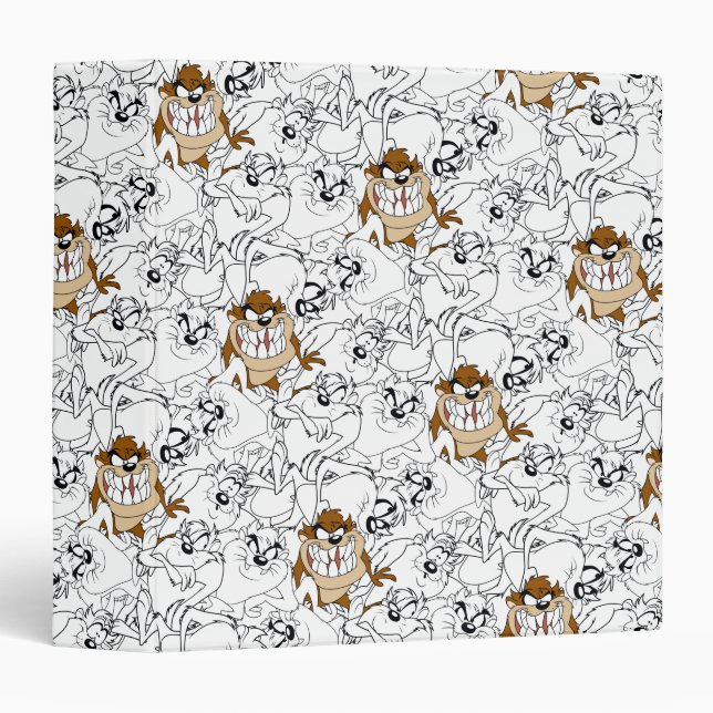 TAZ™ Line Art Color Pop Pattern 3 Ring Binder (Front/Spine)
