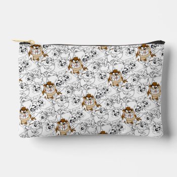 Taz™ Line Art Color Pop Pattern Accessory Pouch by looneytunes at Zazzle