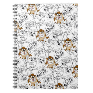 TAZ™ Line Art Color Pop Pattern Notebook