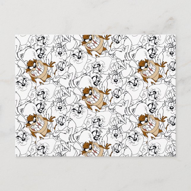 TAZ™ Line Art Color Pop Pattern Postcard (Front)