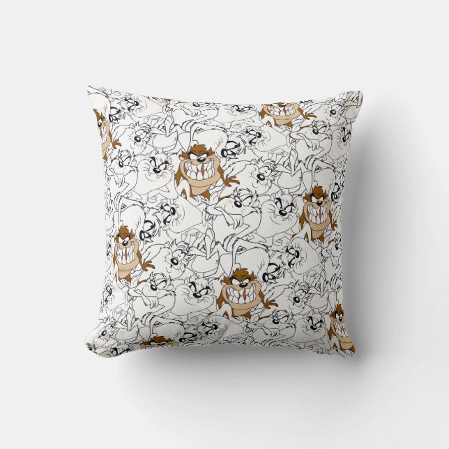 TAZ™ Line Art Color Pop Pattern Throw Pillow (Front)
