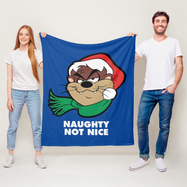 TAZ™ "Naughty Not Nice" Fleece Blanket (In Situ)