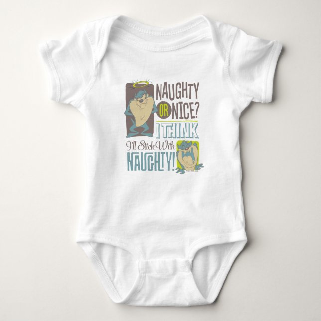 TAZ™- Naughty or Nice? Baby Bodysuit (Front)