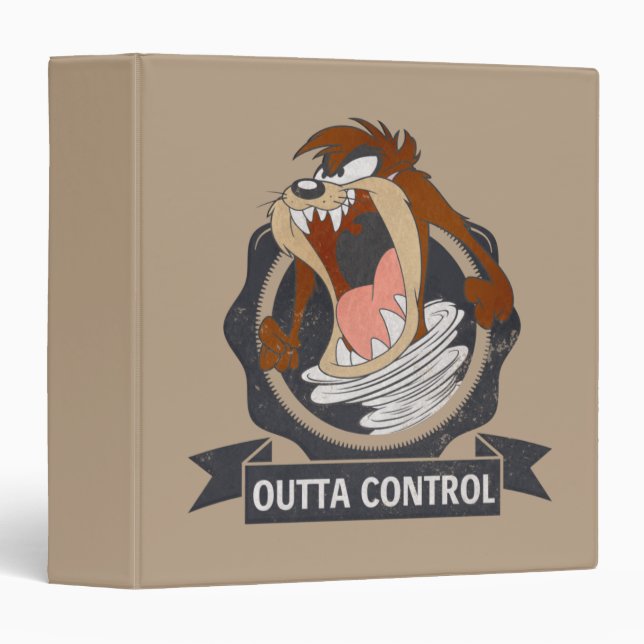 TAZ™ Outta Control 3 Ring Binder (Front/Spine)