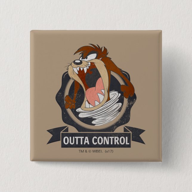 TAZ™ Outta Control Pinback Button (Front)