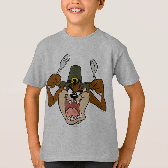 TAZ™ Pilgrim Thanksgiving in Color T-Shirt (Front)