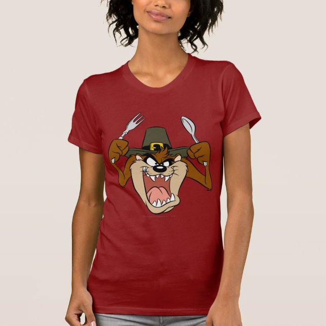 TAZ™ Pilgrim Thanksgiving in Color T-Shirt (Front)
