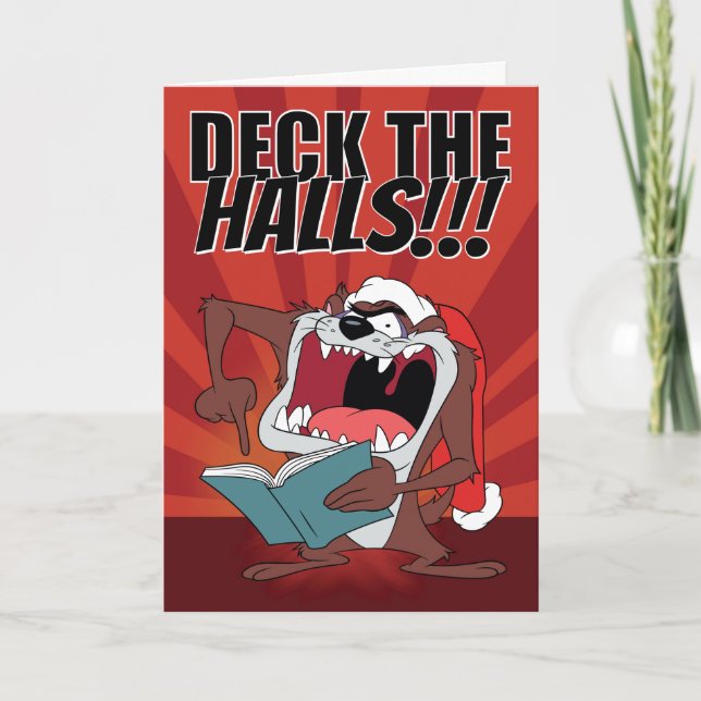 TAZ™ Singing Christmas Carols Holiday Card (Front)