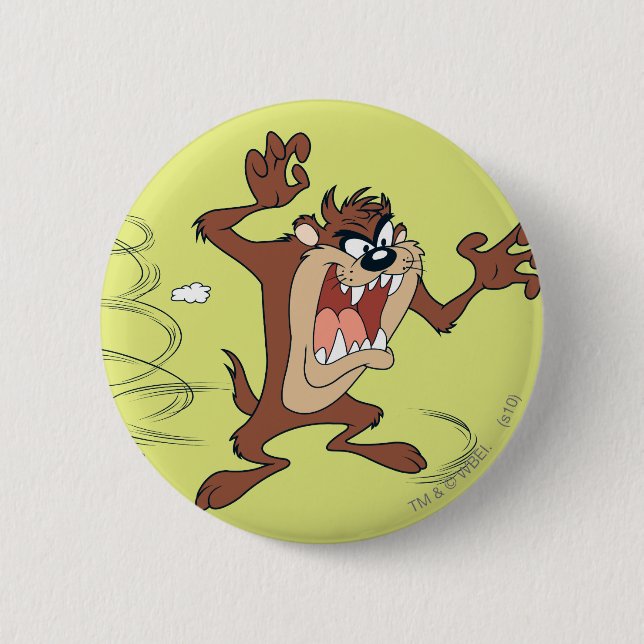 TAZ™ Spin Grab Pinback Button (Front)