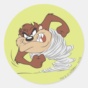 TAZ™ spinning fast Classic Round Sticker