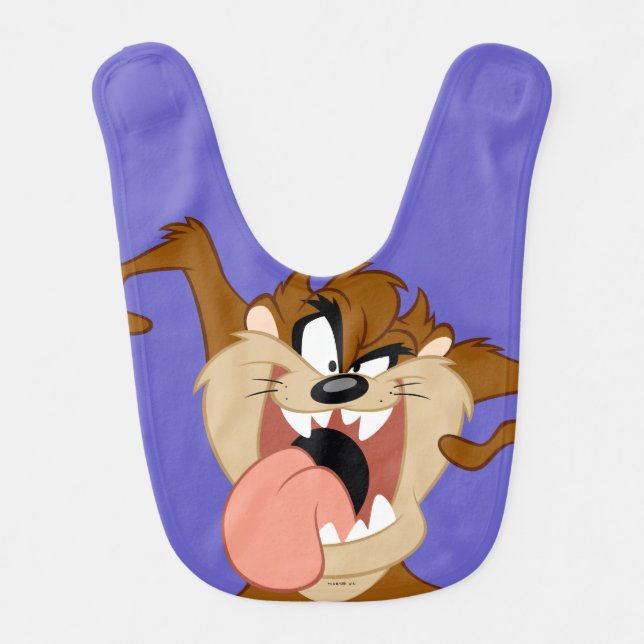 TAZ™ | Sticking His Tongue Out Baby Bib (Front)