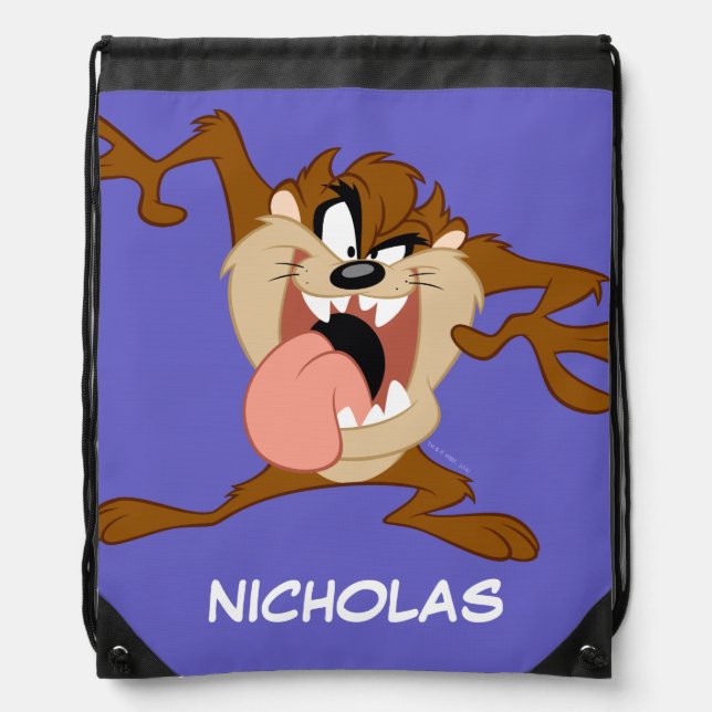TAZ™ | Sticking His Tongue Out Drawstring Bag (Front)
