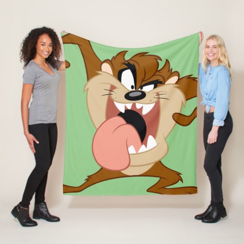 TAZâ  Sticking His Tongue Out Fleece Blanket
