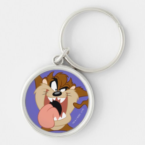 TAZâ  Sticking His Tongue Out Keychain
