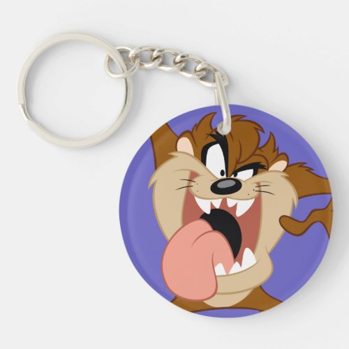 TAZâ  Sticking His Tongue Out Keychain