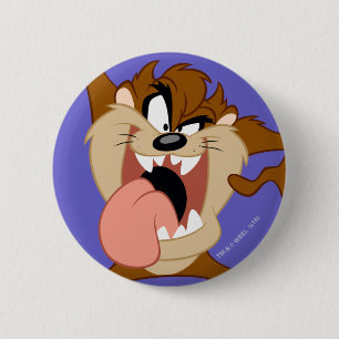 TAZ™ Sticking His Tongue Out Pinback Button