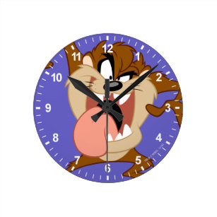 1998 Tasmanian Devil Taz 8 1/2" Basic Wall Clock NIB 