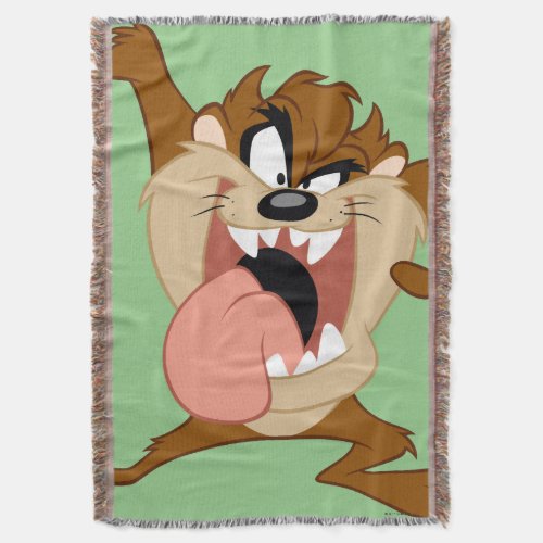 TAZâ  Sticking His Tongue Out Throw Blanket