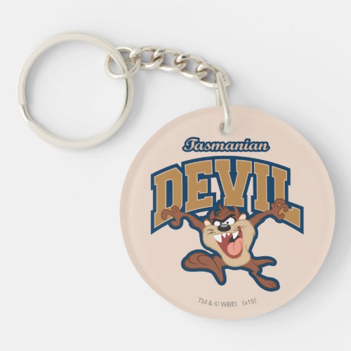 TAZâ Tasmanian Devil Patch Keychain
