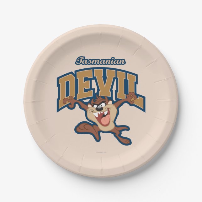 TAZ™ Tasmanian Devil Patch Paper Plates (Front)