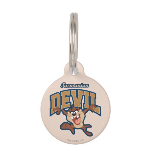 TAZ Tasmanian Devil Patch Pet ID Tag