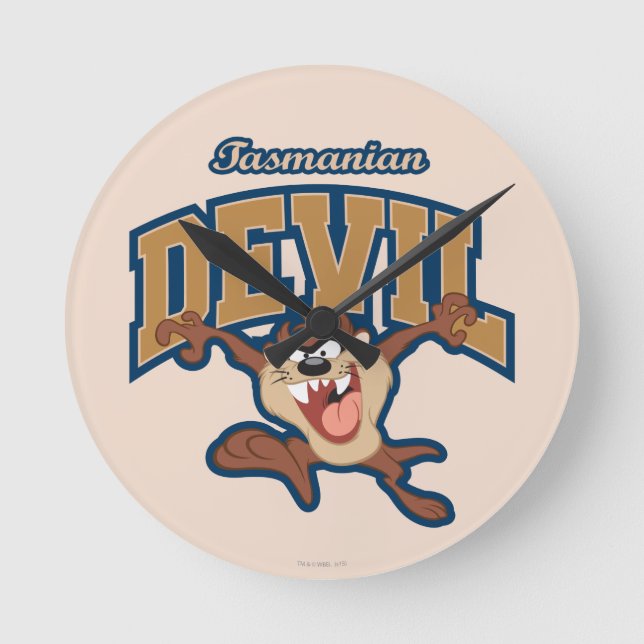 TAZ™ Tasmanian Devil Patch Round Clock (Front)