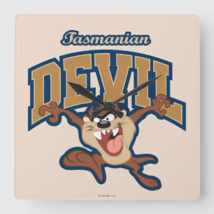 TAZ™ Tasmanian Devil Patch Square Wall Clock