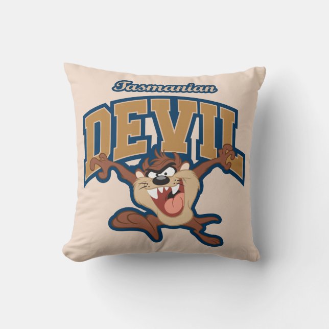 TAZ™ Tasmanian Devil Patch Throw Pillow (Front)