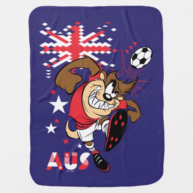 TAZ™ Team Australia Soccer Graphic Baby Blanket (Front)