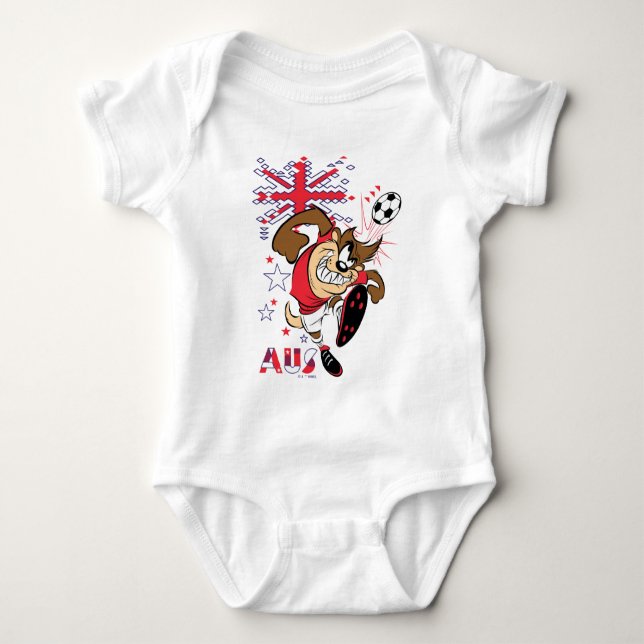 TAZ™ Team Australia Soccer Graphic Baby Bodysuit (Front)