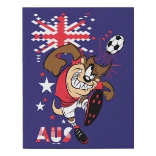 TAZ™ Team Australia Soccer Graphic Faux Canvas Print