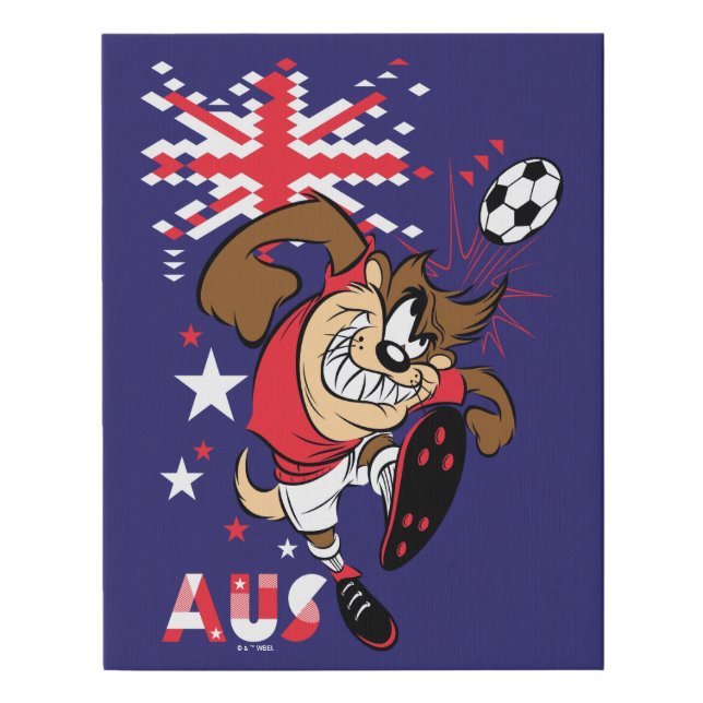 TAZ™ Team Australia Soccer Graphic Faux Canvas Print (Front)