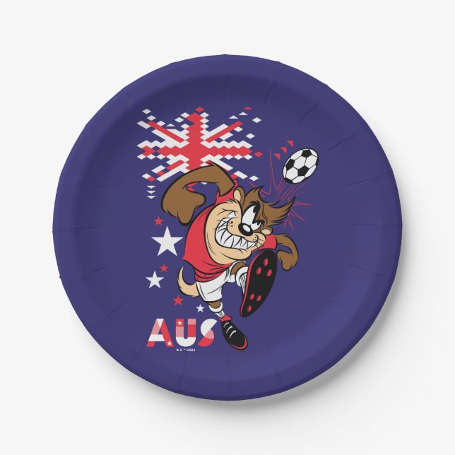 TAZ™ Team Australia Soccer Graphic Paper Plates (Front)