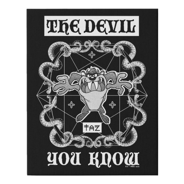 TAZ™ The Devil You Know Faux Canvas Print (Front)