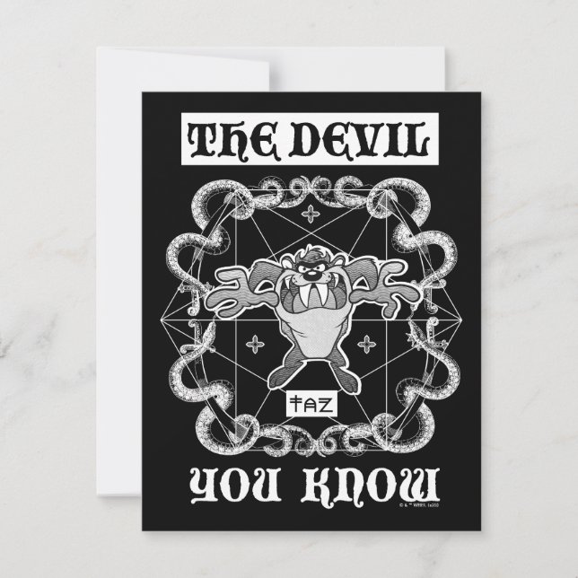 TAZ™ The Devil You Know Note Card (Front)