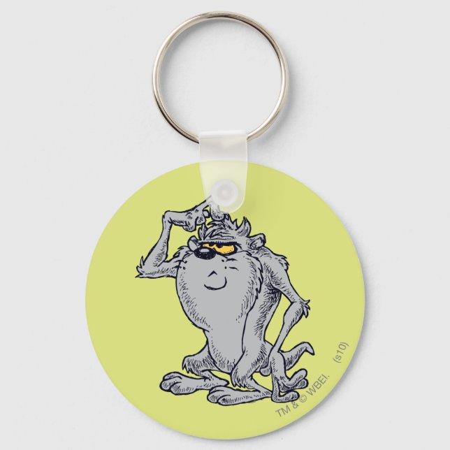 TAZ™ Thinking Artistic Design Keychain (Front)