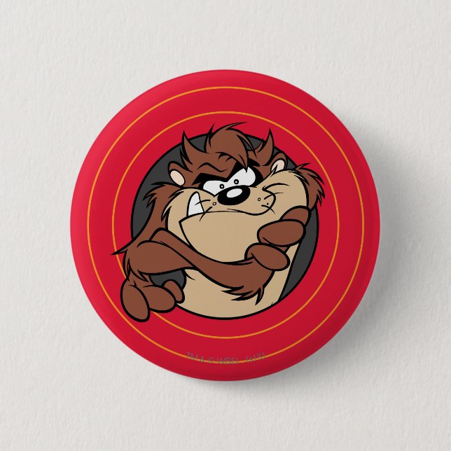 TAZ™ Through LOONEY TUNES™ Circles Button (Front)