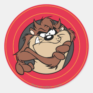TAZ™ Through LOONEY TUNES™ Circles Classic Round Sticker