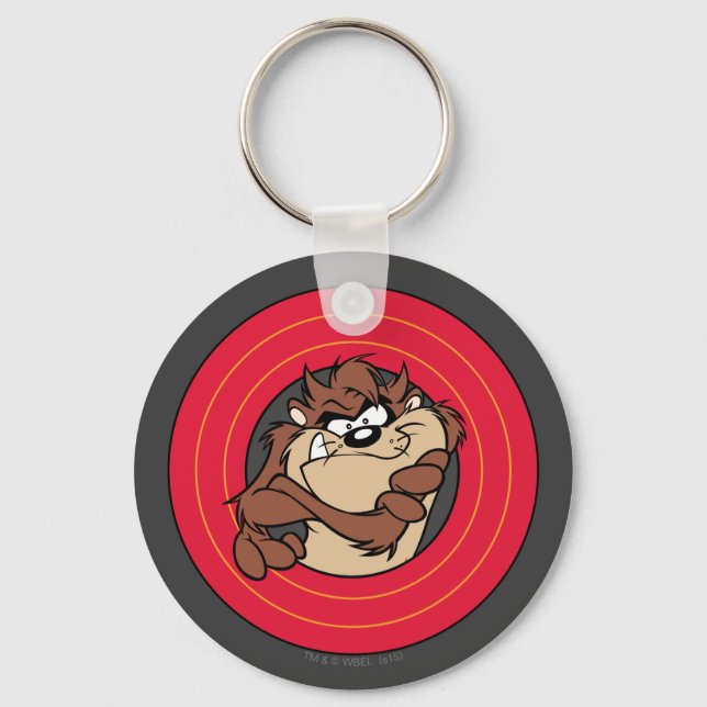 TAZ™ Through LOONEY TUNES™ Circles Keychain (Front)