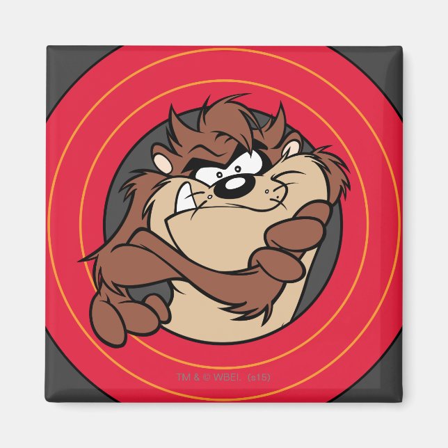 TAZ™ Through LOONEY TUNES™ Circles Magnet (Front)