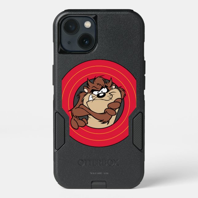 TAZ™ Through LOONEY TUNES™ Circles Otterbox iPhone Case (Back)