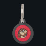 TAZ™ Through LOONEY TUNES™ Circles Pet ID Tag<br><div class="desc">LOONEY TUNES™ | Check out this TAZ™ Through LOONEY TUNES™ Circles artwork! Click the customize button to begin personalizing your very own LOONEY TUNES™ merchandise!</div>