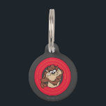 TAZ™ Through LOONEY TUNES™ Circles Pet ID Tag<br><div class="desc">LOONEY TUNES™ | Check out this TAZ™ Through LOONEY TUNES™ Circles artwork! Click the customize button to begin personlizing your very own LOONEY TUNES™ merchandise!</div>