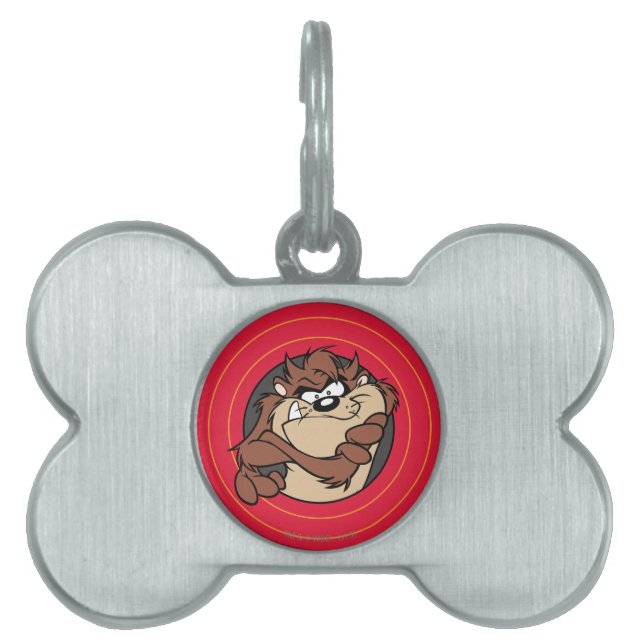 TAZ™ Through LOONEY TUNES™ Circles Pet Name Tag (Front)
