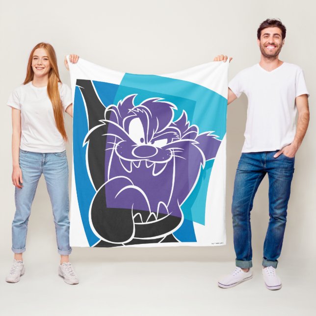 TAZ™ Tongue Out Stylized Fleece Blanket (In Situ)
