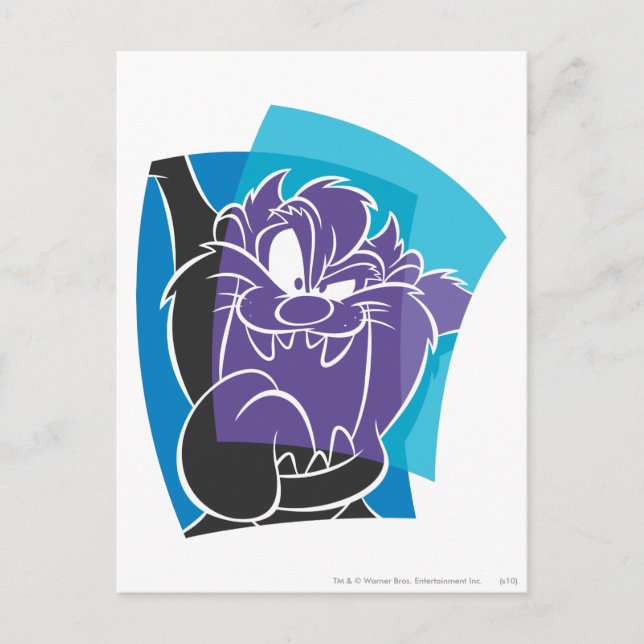 TAZ™ Tongue Out Stylized Postcard (Front)