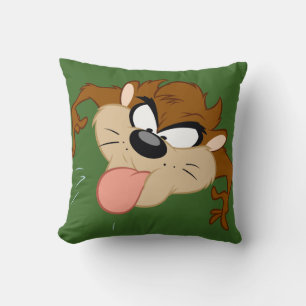 TAZ™ Tongue Out Throw Pillow