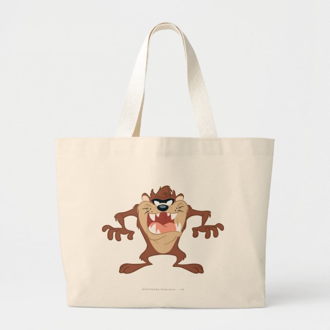 TAZ™ Toothy Grin Large Tote Bag (Front)